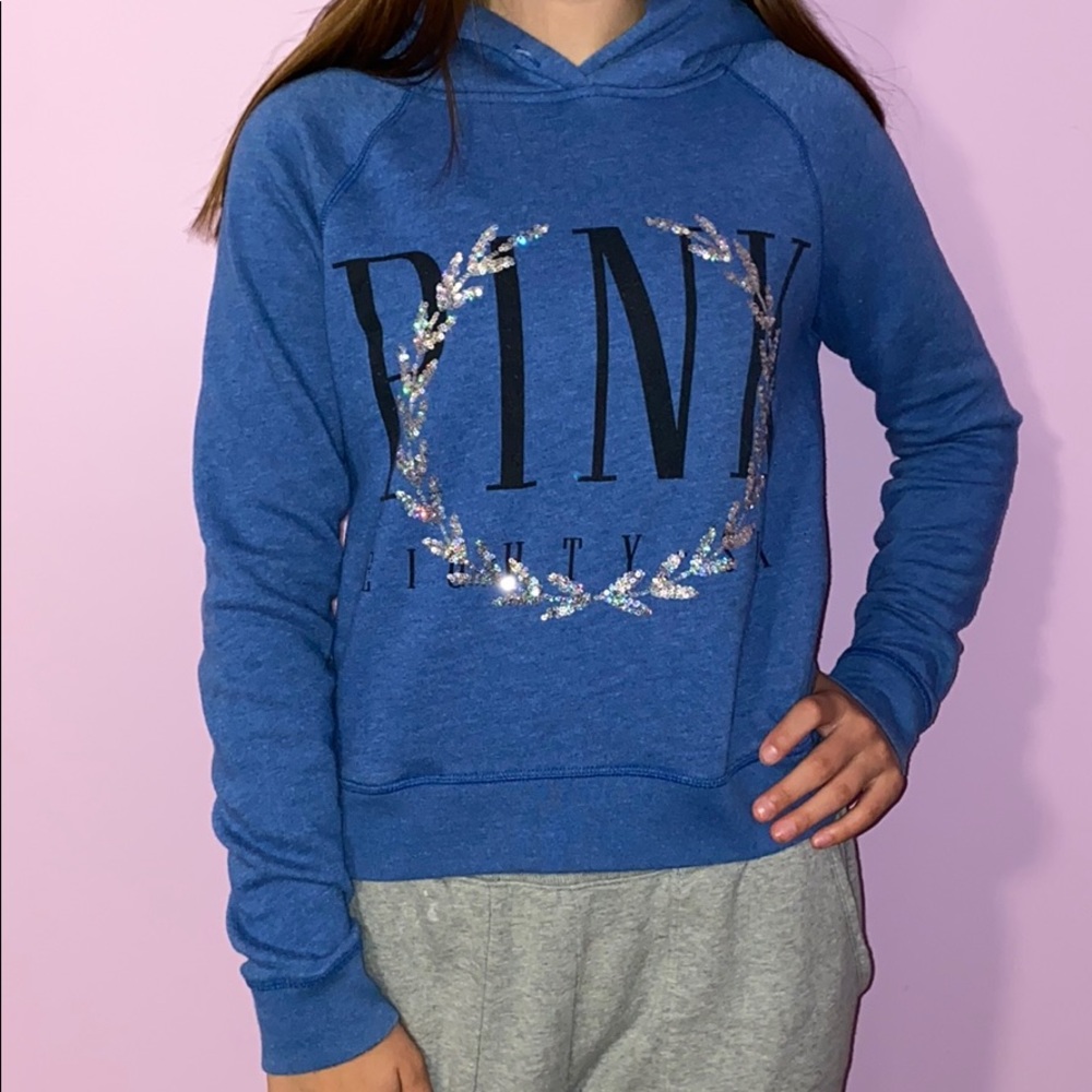 Pink blue sweatshirt